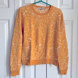 Zara Knit Yellow and Cream Sweater